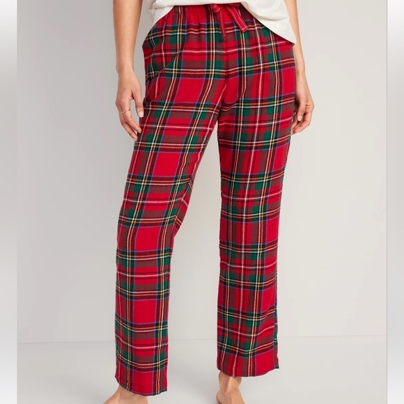 Old Navy Other - OLD NAVY Mid-Rise Printed Flannel Pajama Pants With Pockets Size Medium
